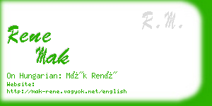 rene mak business card